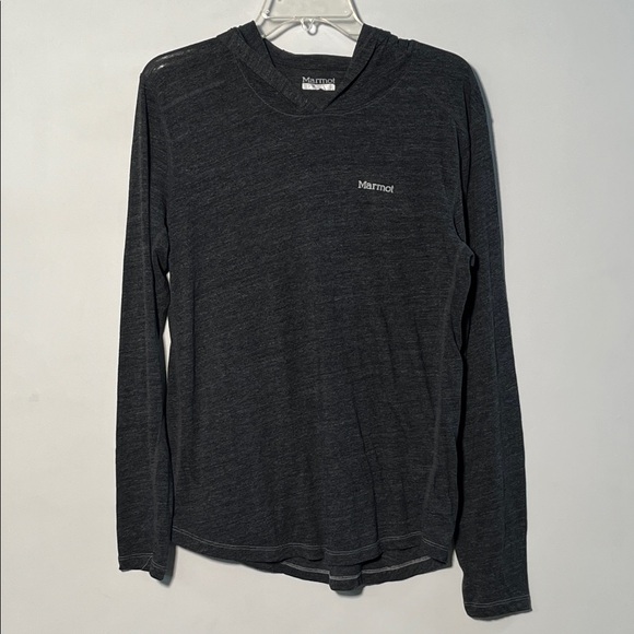 MARMOT Women's Heather Grey Long SLV Casual Hiking Workout Weekend Hoodie SZ M - Picture 1 of 13